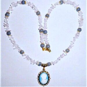 Quartz & Aquamarine Necklace